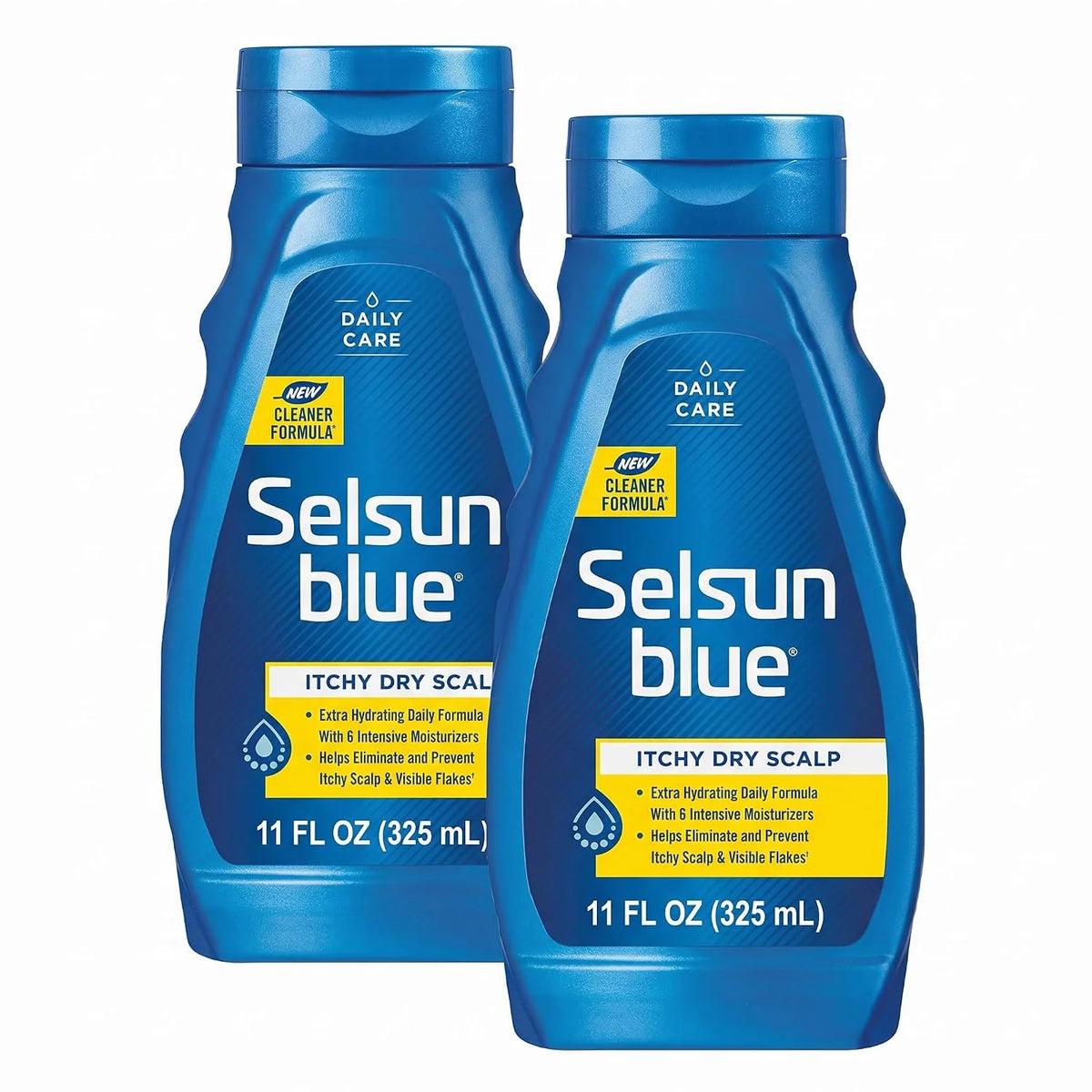 Selsun Blue Shampoo, 11 fl. oz., Itchy Dry Scalp | Anti-Dandruff | Extra-Hydrating Formula | Pyrithione Zinc 1% | Pack of 2